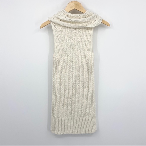 Hollister Cowl Neck Cream Chunky Sweater M - Picture 4 of 12